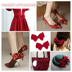 2Pcs Detachable Ribbon Satin Bowknot Shoe Decoration&nbsp;AJEW-PH0011-85B