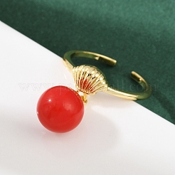 Brass Cuff Rings&nbsp;RJEW-C139-04G