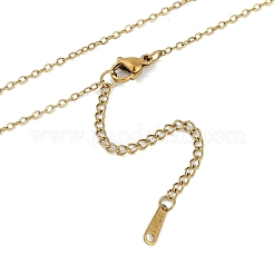 Summer Beach Brass Cubic Zirconia Sea Animal Pendant Necklaces for Women&nbsp;NJEW-B118-03G-06
