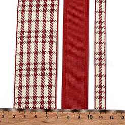 9 Yards 3 Styles Tartan Print Polyester Ribbon&nbsp;SRIB-C002-01G