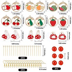 DIY Fruit & Rabbit Drop Earring Making Kit&nbsp;DIY-SZ0007-52