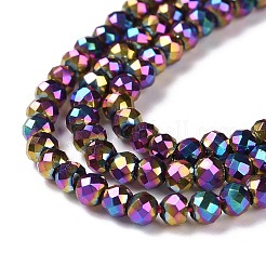 Electroplate Glass Beads Strands&nbsp;GLAA-H021-01B-FP13