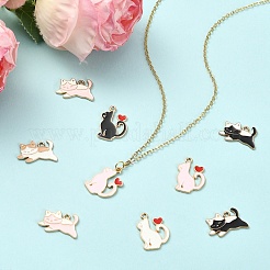 30Pcs 6 Styles Alloy Enamel Pendants&nbsp;ENAM-YW0008-96