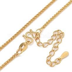 Brass Wheat Chain Necklaces for Women&nbsp;NJEW-U011-09G