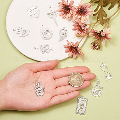 15Pcs 15 Styles 201 Stainless Steel Pendants&nbsp;STAS-CJ0001-188