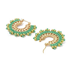 PVD Vacuum Plating 304 Stainless Steel Earrings&nbsp;STAS-D058-03G-01