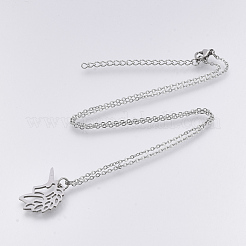 Non-Tarnish 201 Stainless Steel Pendant Necklaces&nbsp;NJEW-T009-JN129-45-1
