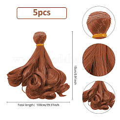 5Pcs High Temperature Fiber Long Pear Perm Hairstyle Doll Wig Hair&nbsp;DOLL-DC0001-05B