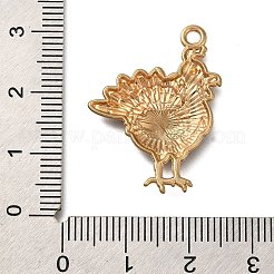 Thanksgiving Day Theme Rack Plating Alloy Enamel Pendants&nbsp;ENAM-S021-05G-A
