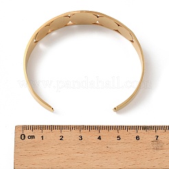201 Stainless Steel Cuff Bangles for Women&nbsp;BJEW-F507-04G