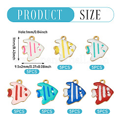 35Pcs 7 Colors Stainless Steel Enamel Charms&nbsp;STAS-TA0005-39