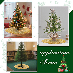 Polyester Sequin Christmas Tree Skirt&nbsp;DIY-WH0622-400B