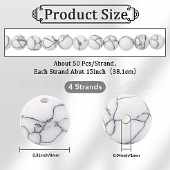 4 Strands Synthetic Howlite Beads Strands&nbsp;G-SC0003-38