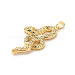 Brass Micro Pave Cubic Zirconia Pendants&nbsp;KK-C108-01D-G