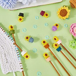 Sunflower Silicone Knitting Needle Point Protectors&nbsp;DIY-SC0024-02