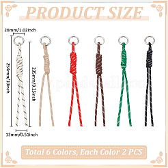 12Pcs 6 Colors Polyester Pendant Decorations&nbsp;HJEW-UN00114