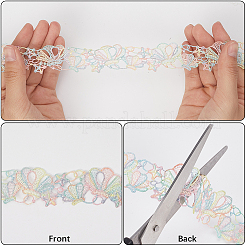 5 Yards Flower Polyester Lace Ribbon&nbsp;OCOR-GF0004-95D