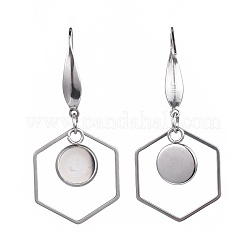 Non-Tarnish Stainless Steel Dangle Earrings&nbsp;AJEW-JB00502-M