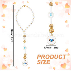 Shell and Acrylic Beaded Car Hanging Decorations&nbsp;HJEW-DR00018