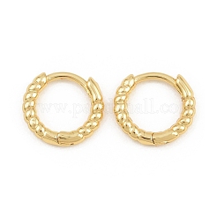 Brass Huggie Hoop Earrings&nbsp;KK-CBA8324-18D-G