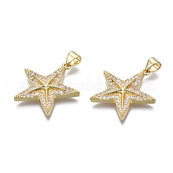 Brass Micro Pave Cubic Zirconia Pendants&nbsp;ZIRC-N039-158A-NF