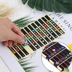 2 Sheets Guitar Fretboard Stickers with 10Pcs Imitation Shell Guitar Picks&nbsp;MUSI-PW0003-03
