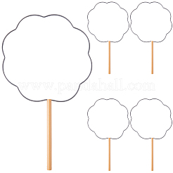 5Pcs Handmade Craft DIY Iron Fan Frames&nbsp;DIY-CN0003-62A