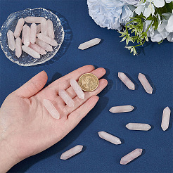 26Pcs Natural Rose Quartz Double Terminated Points Bullet Shape Healing Stones&nbsp;G-OC0005-99