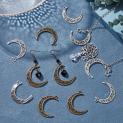 40Pcs 2 Styles Tibetan Style Alloy Pendants&nbsp;TIBE-SC0001-70