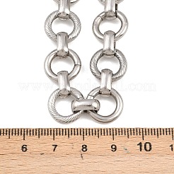 13MM 304 Stainless Steel Ring Link Chain Necklaces&nbsp;NJEW-Z105-03P