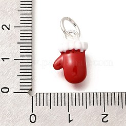 Christmas Theme Brass Enamel Charms&nbsp;KK-R212-15B-P