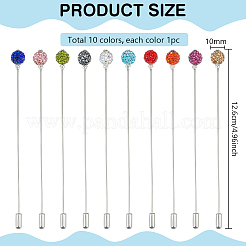 10Pcs Polymer Clay Rhinestone Brooches&nbsp;JEWB-PH01288