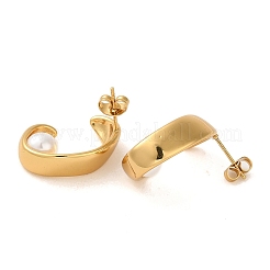 Ring 304 Stainless Steel Stud Earrings&nbsp;EJEW-U003-32G
