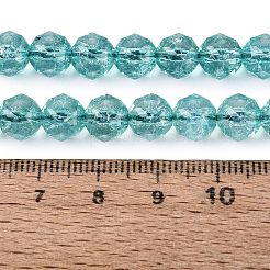 Crackle Transparent Glass Beads Strands&nbsp;GLAA-Q108-02A-04