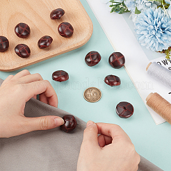 12Pcs 1-Hole Cowhide Shank Buttons&nbsp;BUTT-CL0001-06A