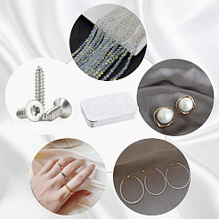 6Pcs Slide Top Tinplate Trinket Storage Boxes&nbsp;CON-SP0001-23C