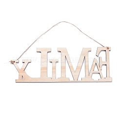 Density Board Wooden Wall Ornament Doorplate Pendants&nbsp;HJEW-C004-15