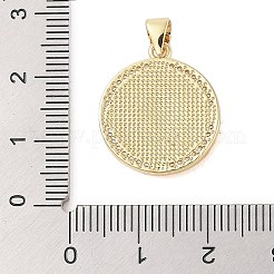 Brass Micro Pave Clear Cubic Zirconia Pendants&nbsp;KK-I712-35G