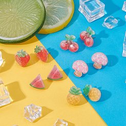 Resin Fruits Stud Earrings&nbsp;EJEW-JE05285