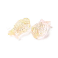 Transparent Spray Painted Glass Beads&nbsp;X1-GLAA-I050-10F