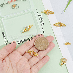 6 Sets Brass Micro Pave Clear Cubic Zirconia Fold Over Clasps&nbsp;KK-BBC0005-73