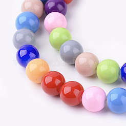 Baking Paint Glass Beads Strands&nbsp;DGLA-MSMC001-12