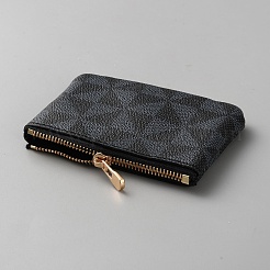 Mini Triangle Print PU Leather Coin Purse with Golden Tone Alloy Zipper&nbsp;AJEW-WH20080-45C