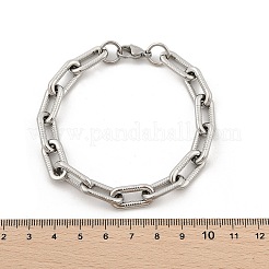 304 Stainless Steel Cable Chain Bracelets for Women Men&nbsp;BJEW-F488-59P