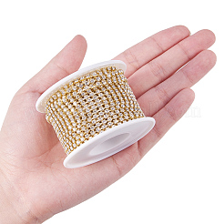 Brass Rhinestone Strass Chains&nbsp;CHC-T001-SS10-01C