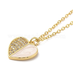 Brass Enamel with Rhinestone Pendant Necklace&nbsp;LS-NJEW-Q320-01B-G
