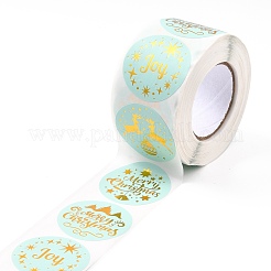 Christmas Themed Flat Round Roll Stickers&nbsp;DIY-B045-17A