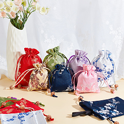 14Pcs 14 Style Silk Pouches&nbsp;ABAG-GA0001-12
