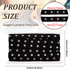 5 Yards 201 Stainless Steel Snap Button Tape&nbsp;OCOR-WH0078-190A-01P
