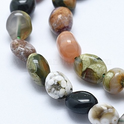 Natural Ocean Jasper Beads Strands&nbsp;X-G-E483-39A